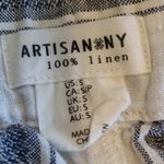 Artisan NY  100% LINEN STRIPED LAGENLOOK BEACHY RELAXED STRAIGHT LEG PANTS SMALL Photo 10