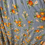 Torrid Maxi Woven Double Slit Dress Size 2 Blue Orange Grove Elastic Waist NWT Photo 8