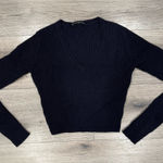Brandy Melville  Navy Blue V Neck Sweater Photo 0