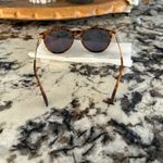 Mirrored Polarized Round Retro Sunglasses Women leopard Frame Green Lens Brown Photo 5