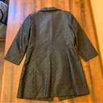Apostrophe  coat size Large Black Gold Shimmer large buttons Mandela design Long Photo 6