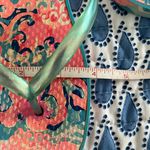 Lilly Pulitzer Turquoise Tropical Vibe Flip Flips Size 7/8 Photo 4