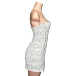 With Jean WITH JÉAN Mirabel Corset Mini Dress, White Lace, Medium Photo 7