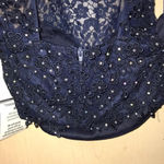Say Yes To The Prom  Size 7 Navy Blue Dedazzled Top. New With Tags Photo 6