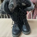 Khombu  Faux Fur Trim Snow Boots Black Size‎ 9 Photo 9