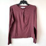joe's jeans Joe’s‎ Jeans Twist Neck Long Sleeve Top Vineyard Wine Red M Photo 1