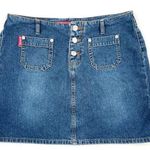 Bongo Y2K 90s Vintage Jean Micro Mini Skirt 3 Button 100% Cotton Junior SZ 5 Photo 0