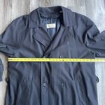 Evan Picone Vintage Black Removable Lining Trench Coat Chest Size 42 Long Photo 3