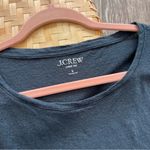 J.Crew J.‎ Crew 100% linen tee navy blue roll cuff sleeve Photo 2