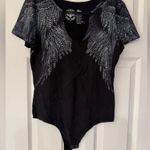 Affliction  Isadora Diamonds Bodysuit Women’s Black Size Small Photo 2