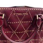 Michael Kors  Adele Merlot Large Dome Leather Satchel Photo 3