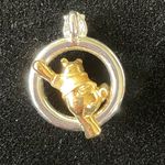 Disney Winnie The Pooh Charm Silver and Gold Tone 1”  Photo 1