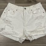 Topshop White Distressed Jean Mom Shorts Size 4 Photo 0