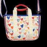 Brighton Red, White & You Mini Canvas Tote Bag with Hearts & Love! Photo 2