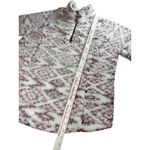 Cozy Sherpa  Ikat Burgundy 1/4 Zip Pullover Sweatshirt XXL Cozy Casual Southwest Photo 3