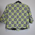 Michael Kors Black Green Cropped Short Sleeve Jacket Womens S Retro Fall Buttons Photo 1