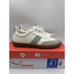 New J Sport Cecily Women’s Sneaker Suede White/Grey Low Top Shoes Size 7 US White Photo 7