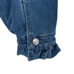 Blair  vintage stretch denim studded 2X plus ruffle cuff gem buttons denim jacket Photo 5