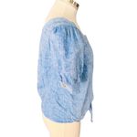 Talbots LINEN TIE WAIST TOP - CROSS DYE SIZE XS Photo 3