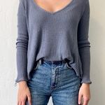 PacSun ME TO WE | Blue Loose V Neck Sweater Photo 0