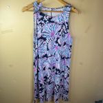 Lilly Pulitzer Luella Tropical Resortwear Dress in Deep Sea Navy Shells Bells M Photo 1