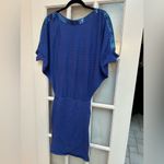 Guess by Marciano Guess Y2K Blue Metallic Shimmer Bodycon Dress with Sequin Accents Size Medium M Photo 3