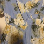 Kate and Lilly size 8 blue and yellow floral maxi dress with puff sleeves Photo 4