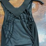 B Darlin Black Lace Sequin V-Neck Cocktail Dress Knee Length Sleeveless Party Women Photo 3