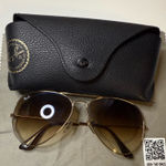 Ray-Ban  Sunglasses Aviator Gold Frame Brown Polarized Lens Photo 0