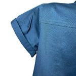 Quacker Factory Black Tropical Denim Jacket Flamingo Embroidered Short Sleeve M Size M Photo 8