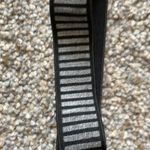 Bebe Black Sports Bra M Lined Silver Athletic Activewear Padded Photo 1