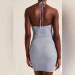 Abercrombie & Fitch Elevated Knit Halter Mini Dress - Blue Pattern. Size Medium Photo 1
