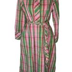 J.Crew Stretch Cotton Poplin Shirtdress with Removable Belt Plaid 6 Photo 0