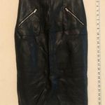 ZARA  Basic Authentic Leather Knee length Skirt. Size : S. Color: Black Photo 0