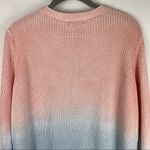 Revolve 525 America Emma Shaker Sweater Ombre Tie Dye Cotton Sz Small Boho Pink Photo 7