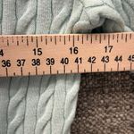 Talbots Womans Cardigan Size Medium Mint Green Cable Knit Soft Warm Cozy Preppy Photo 3