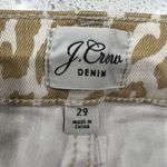 J. Crew Size 29 Jeans 10" High Rise Toothpick Animal Print Safari Leopard NEW Photo 6