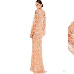 Mac Duggal 93547 Womens FLORAL PRINT SEQUINED PUFF SLEEVE GOWN Photo 4