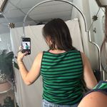 J.Crew Crew Neck Stripe Tank Top Green Navy Size Large Photo 1