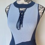 Jonathan Simkhai rib-knit colorblock lace-up midi dress size S small Photo 5