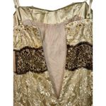 NWT Mandalay Champagne Gold Lace Beaded Sequin Long Mermaid Evening Gown Women 8 Photo 5