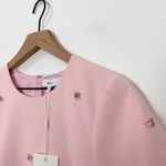 Likely NWT Jeweled Marullo Dress Rose Shadow Pink Feather Hem Size 10 Photo 3