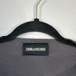 Zadig & Voltaire  Daphnee Cashmere Blend Cardigan Size Small Gray Distressed Photo 3