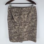 Talbots Faux Fur Animal Print Pencil Skirt Lined Back Zip Size Petite 6 Photo 4
