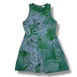 Gap Tropical Print Chambray Pleat Skirt Mini Sundress Dress Blue Green 4 Petite Photo 11