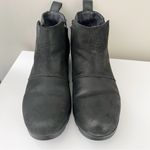 Sorel  Emelie Chelsea Bootie Black Leather Waterproof Size 9.5 Womens Photo 2