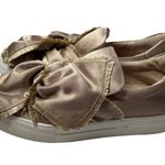 J Slides Azzura Satin Slip On Sneakers in Champagne Gold Size 8 Photo 3