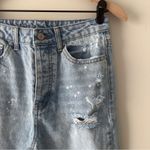 No Boundaries  Distressed Paint Splatter Light Wash Jeans 100% Cotton Button Fly Photo 4