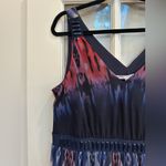 Carmen Marc Valvo Maxi Dress Watercolor Bohemian Sparkle Bead Plus Size 1X NWT Photo 3