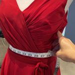 Women’s Burgundy Chiffon Full Length Bridesmaid Prom Party Dress Corset Size 6 Red Photo 9